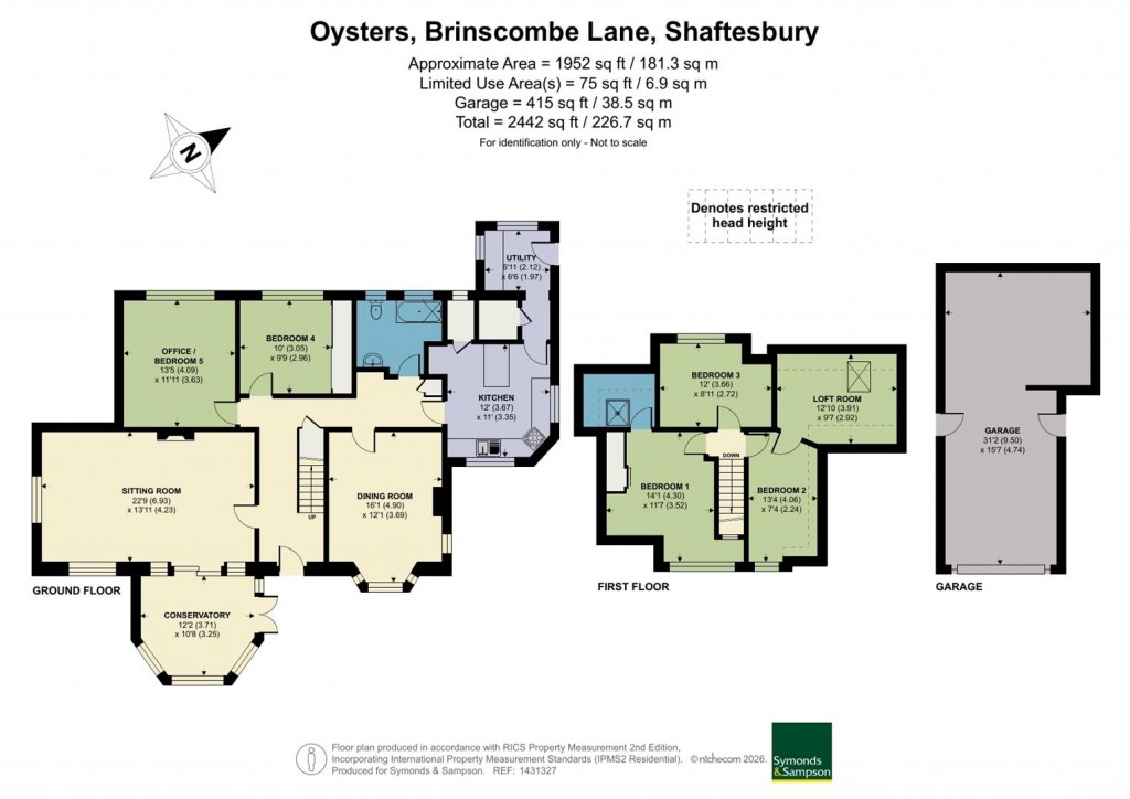 Floorplans For Brinscombe Lane, Shaftesbury