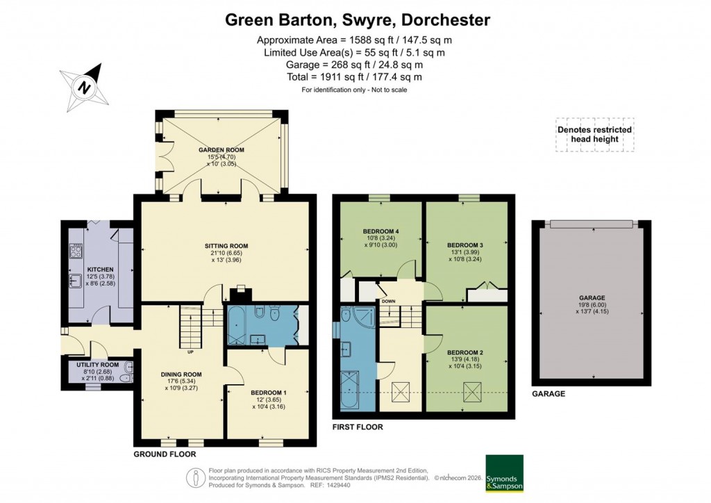 Floorplans For Swyre, Dorchester