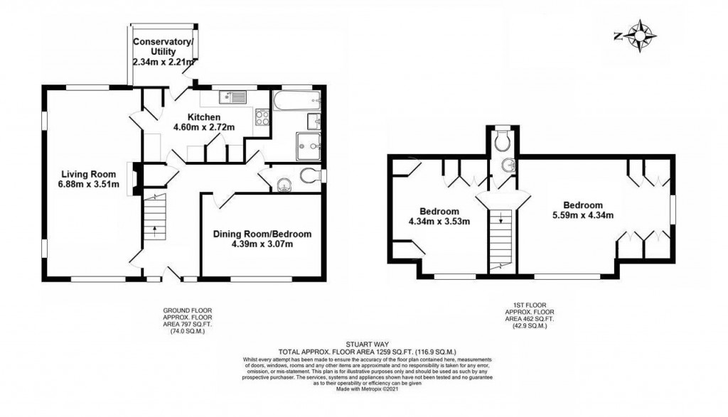 Floorplans For Stuart Way, Bridport