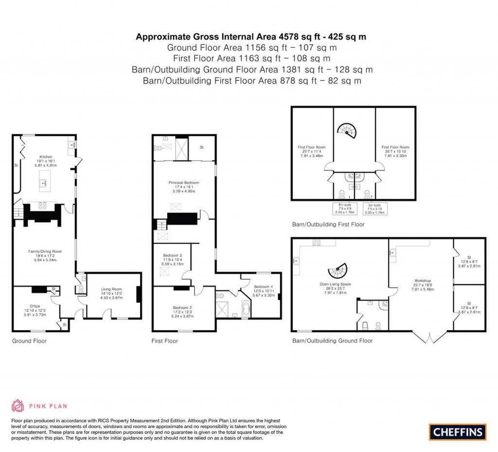 Floorplans For The Old Fire Station, High Street, Swaffham Bulbeck