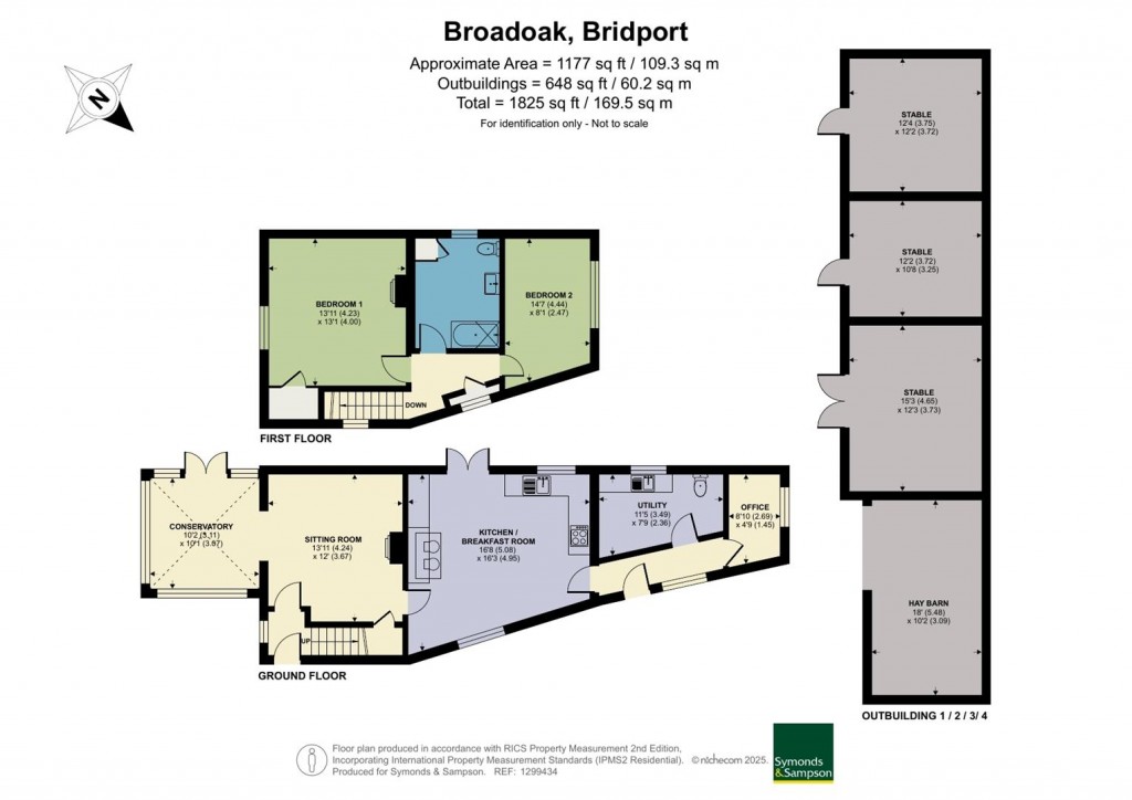 Floorplans For Oakvale Cottage, Broadoak, Bridport