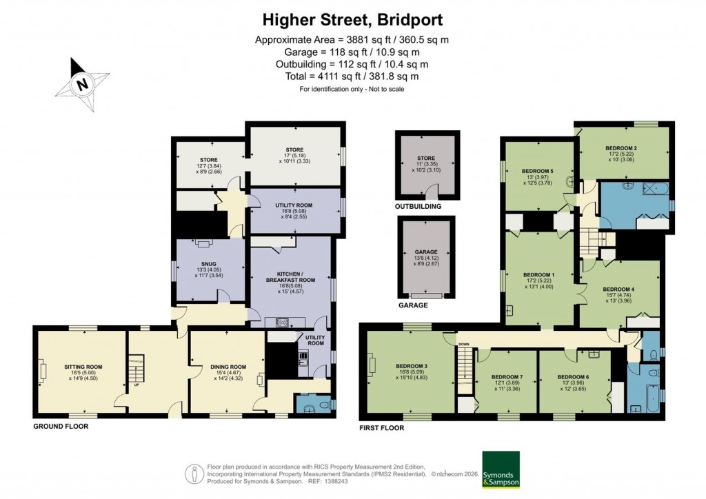 Floorplans For Higher Street, Bridport