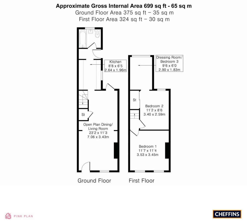 Floorplans For Cockburn Street, Cambridge