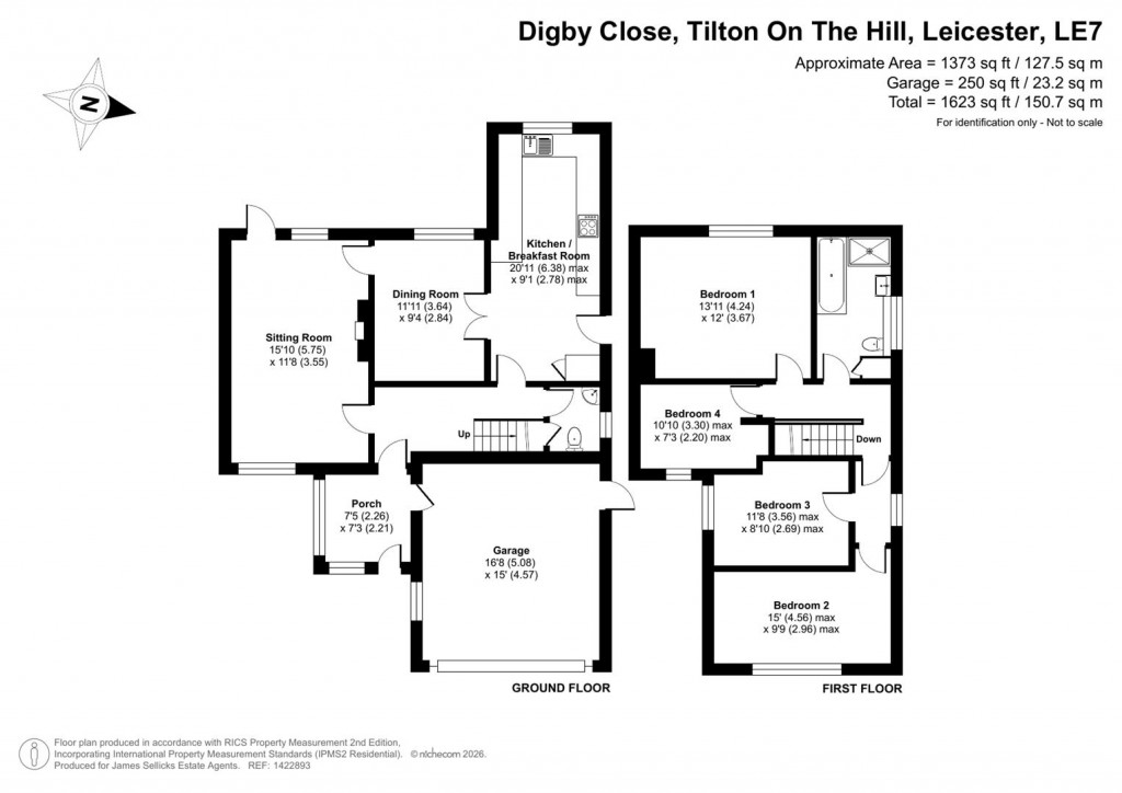 Floorplans For Digby Close, Tilton On The Hill, Leicestershire