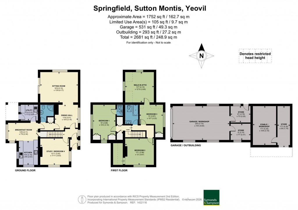 Floorplans For Sutton Montis, Sherborne, Somerset
