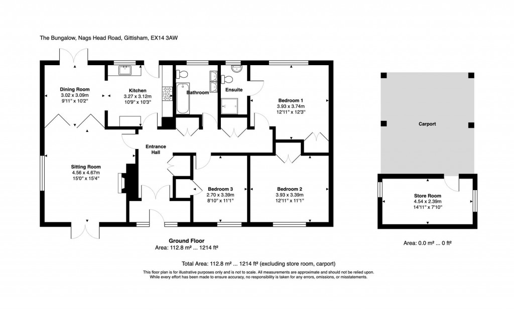 Floorplans For Nags Head Road, Gittisham, Honiton
