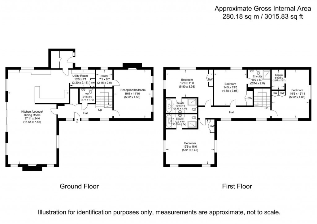 Floorplans For Rookery Lane, Wendens Ambo, Saffron Walden