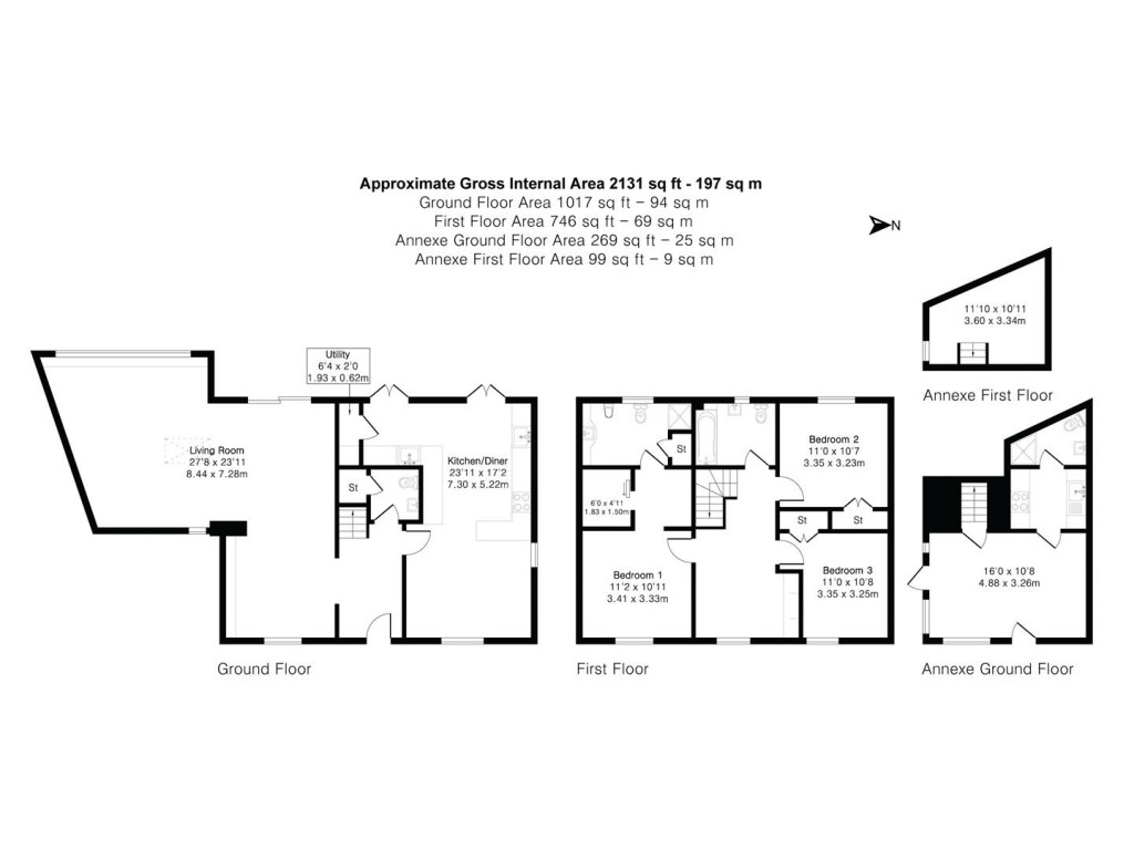 Floorplans For Brook Lane, Coton, Cambridge