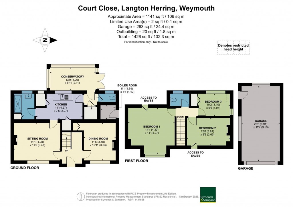 Floorplans For Court Close, Langton Herring, Weymouth