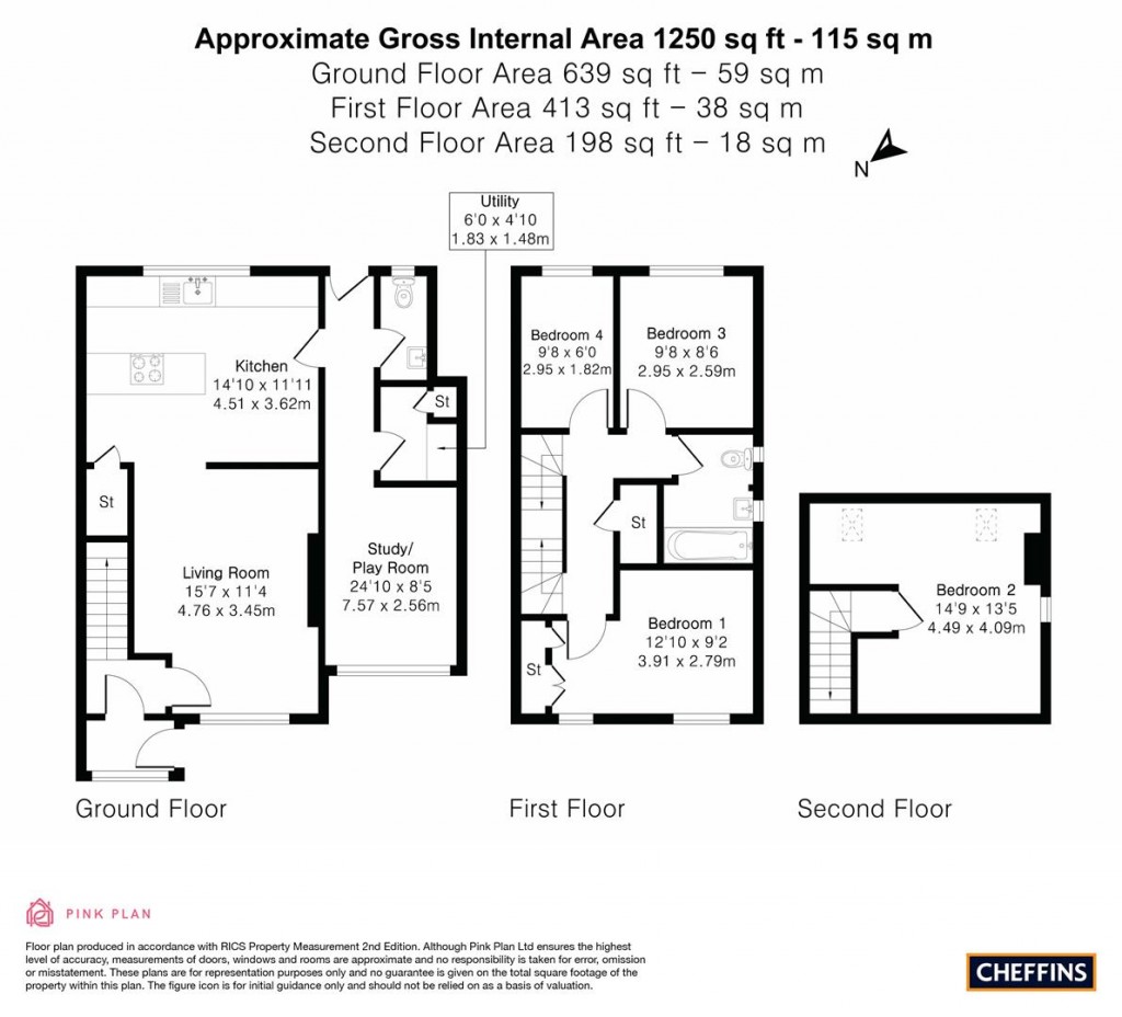 Floorplans For Buntings Crescent, Burwell