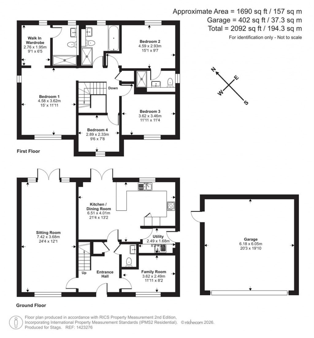 Floorplans For Batts Meadow, North Petherton, Bridgwater