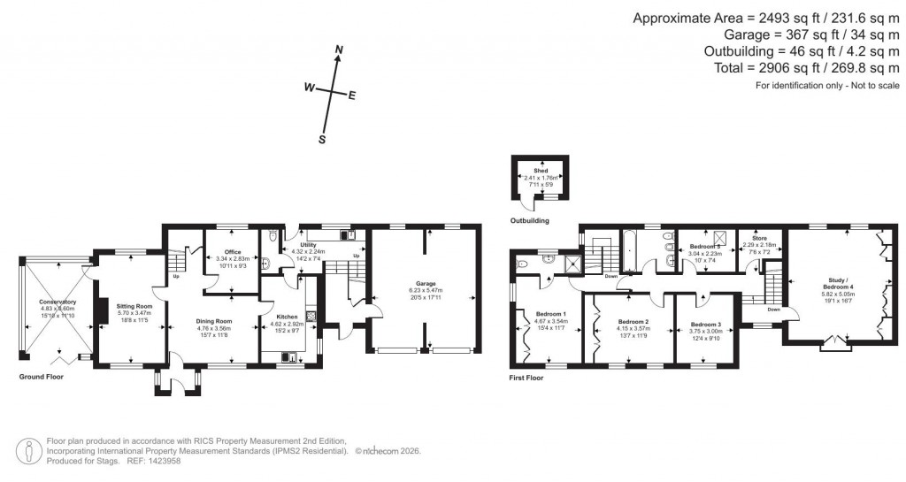 Floorplans For Fairfax, Chideock, Bridport