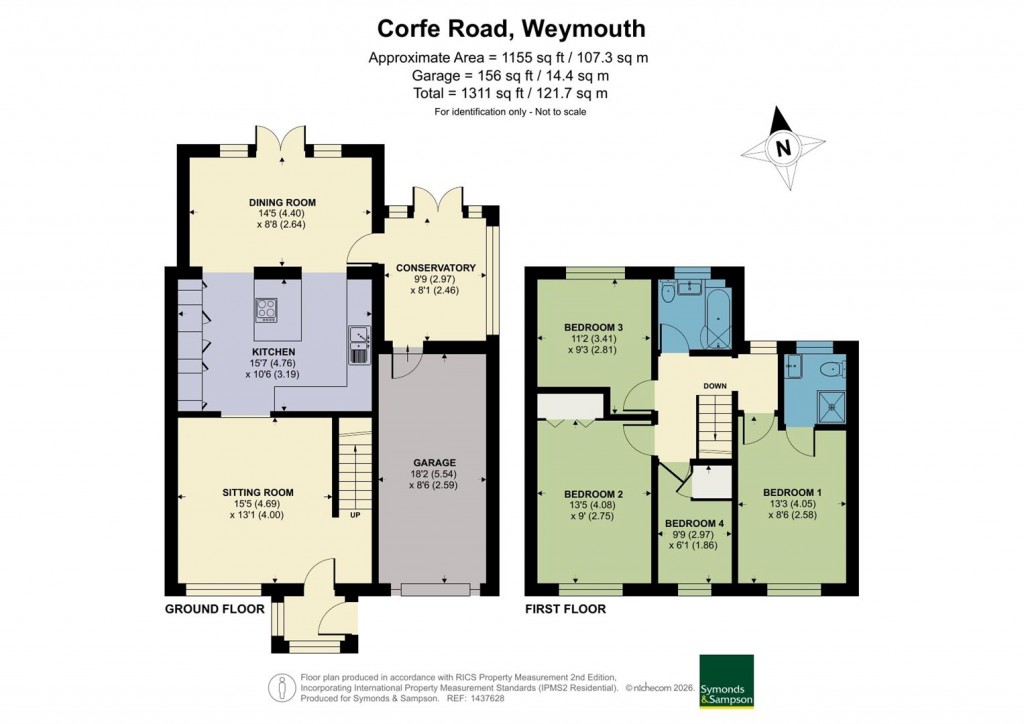 Floorplans For Corfe Road, Weymouth