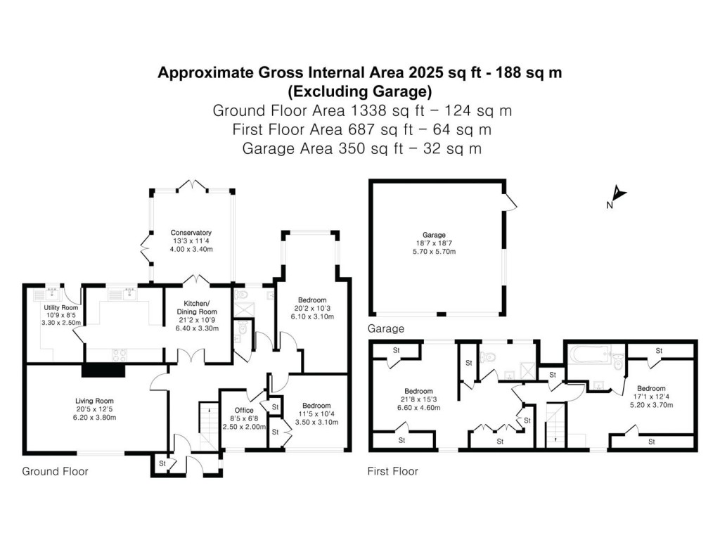 Floorplans For Wicken Bonhunt, Saffron Walden