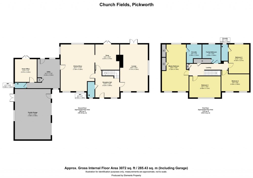 Floorplans For Marlborough House, Pickworth, Sleaford