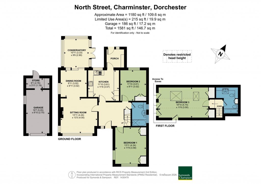 Floorplans For North Street, Charminster, Dorchester