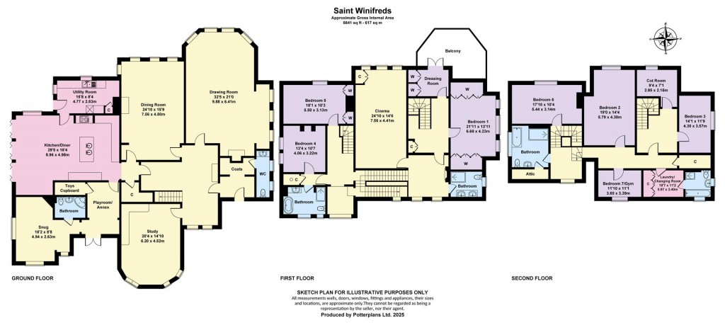 Floorplans For Totland Bay, Isle of wight