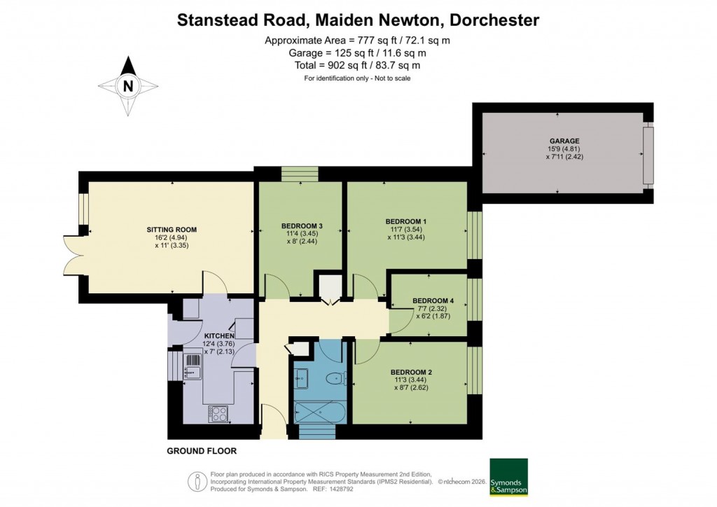 Floorplans For Stanstead Road, Maiden Newton, Dorchester