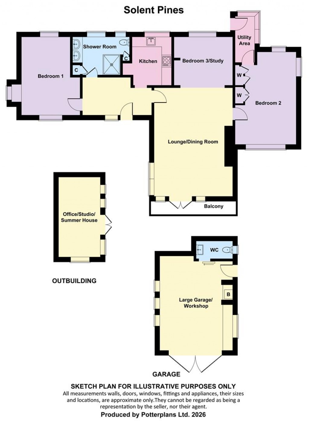 Floorplans For Totland Bay, Isle of Wight