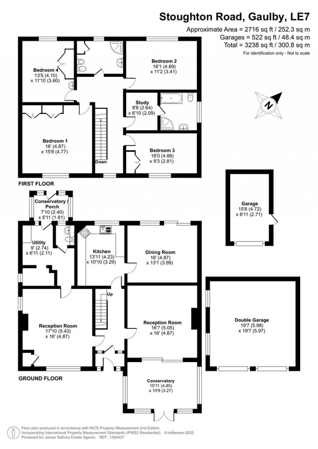 Floorplans For Stoughton Road, Gaulby, Leicestershire