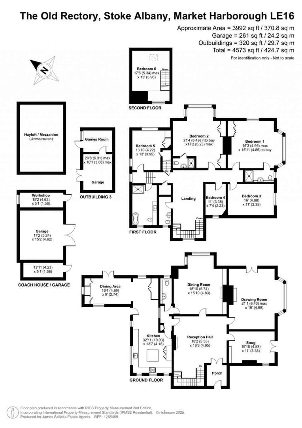 Floorplans For The Old Rectory, Stoke Albany, Market Harborough