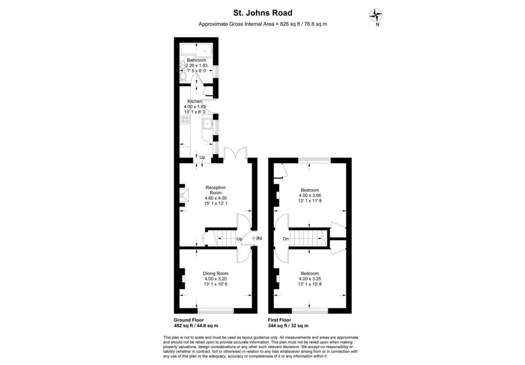 Floorplans For St. Johns Road, Stansted