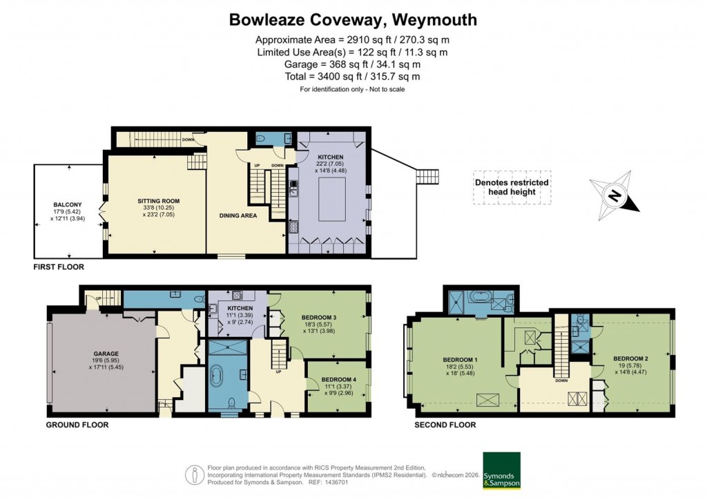 Floorplans For Ocean Wave, Bowleaze Coveway, Weymouth