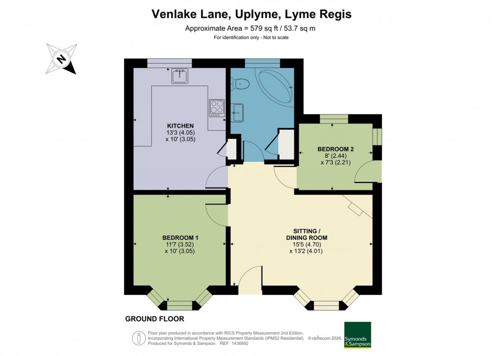 Floorplans For Venlake Lane, Uplyme, Lyme Regis