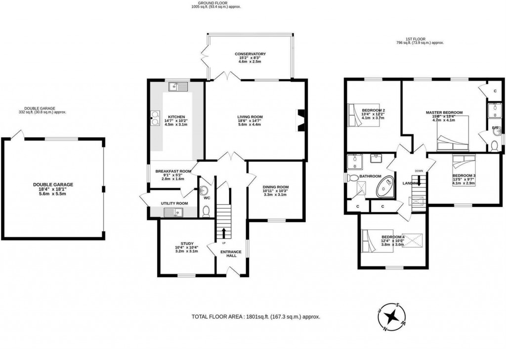 Floorplans For Henham Road, Debden Green, Saffron Walden