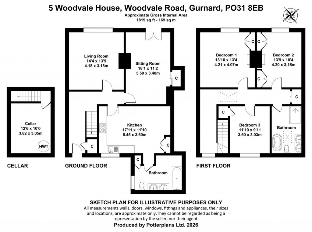 Floorplans For Gurnard, Isle of Wight