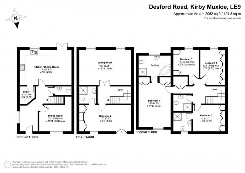 Floorplans For Desford Road, Kirby Muxloe, Leicestershire