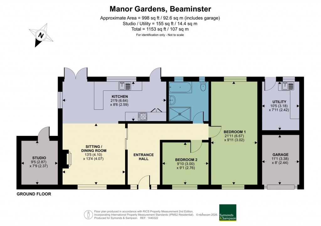 Floorplans For Manor Gardens, Beaminster, Dorset