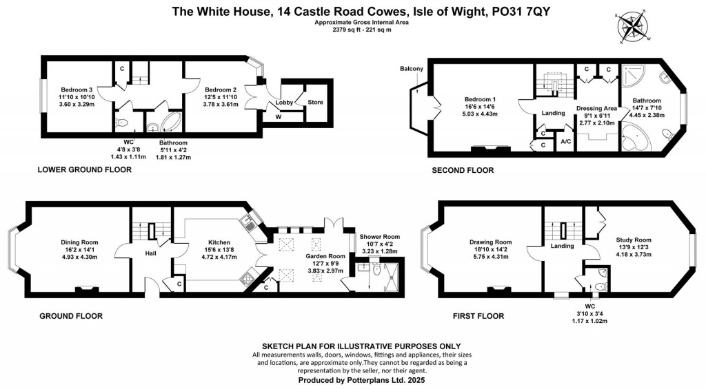 Floorplans For Cowes, Isle of Wight