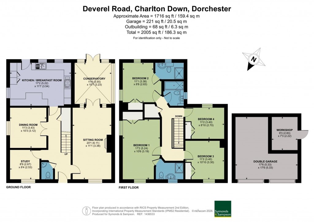 Floorplans For Deverel Road, Charlton Down, Dorchester