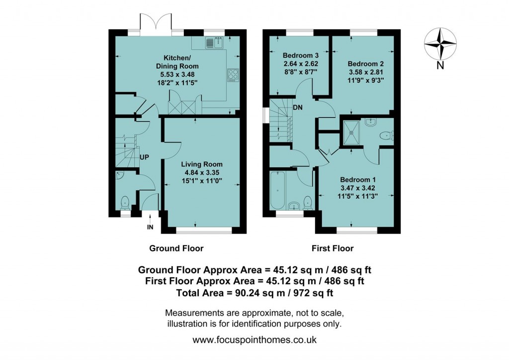 Floorplans For Betts Close, Banbury