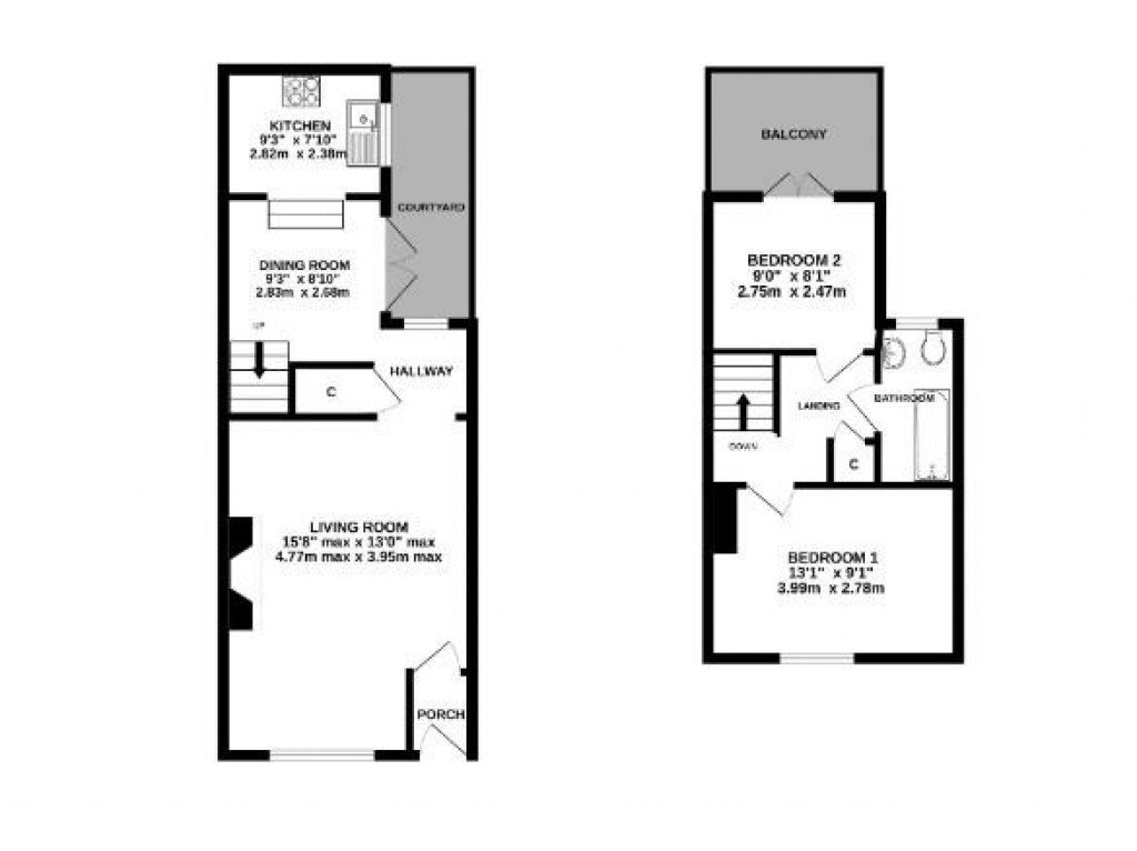 Floorplans For St. Michaels Hill, Milverton, Taunton