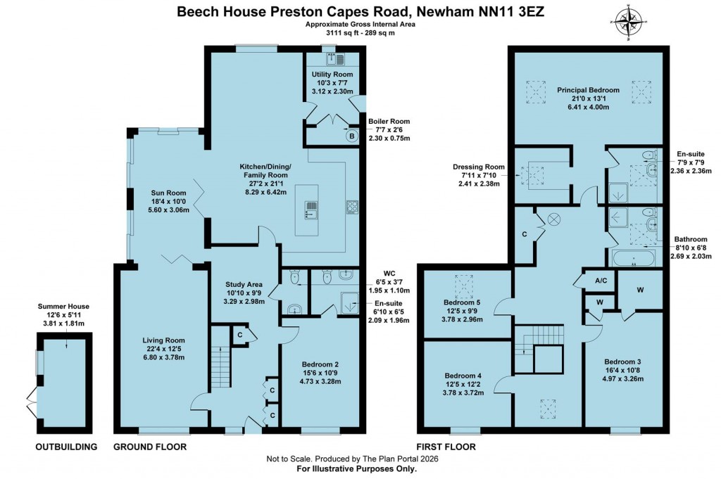 Floorplans For Preston Capes Road, Newnham, Daventry, NN11