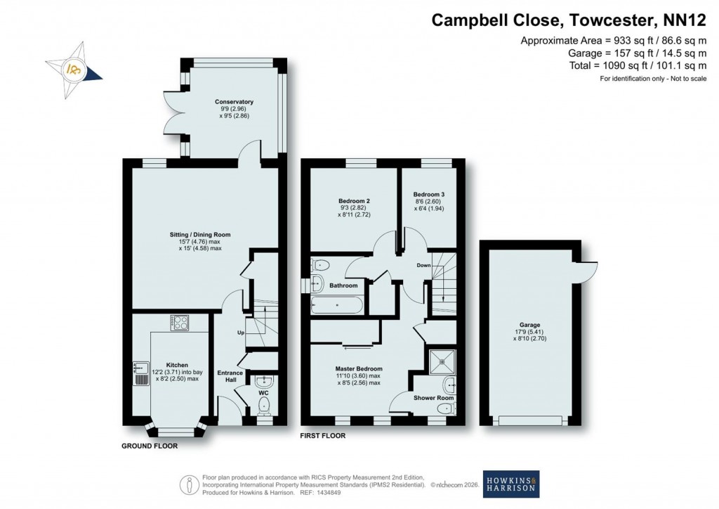 Floorplans For Campbell Close, Towcester, NN12