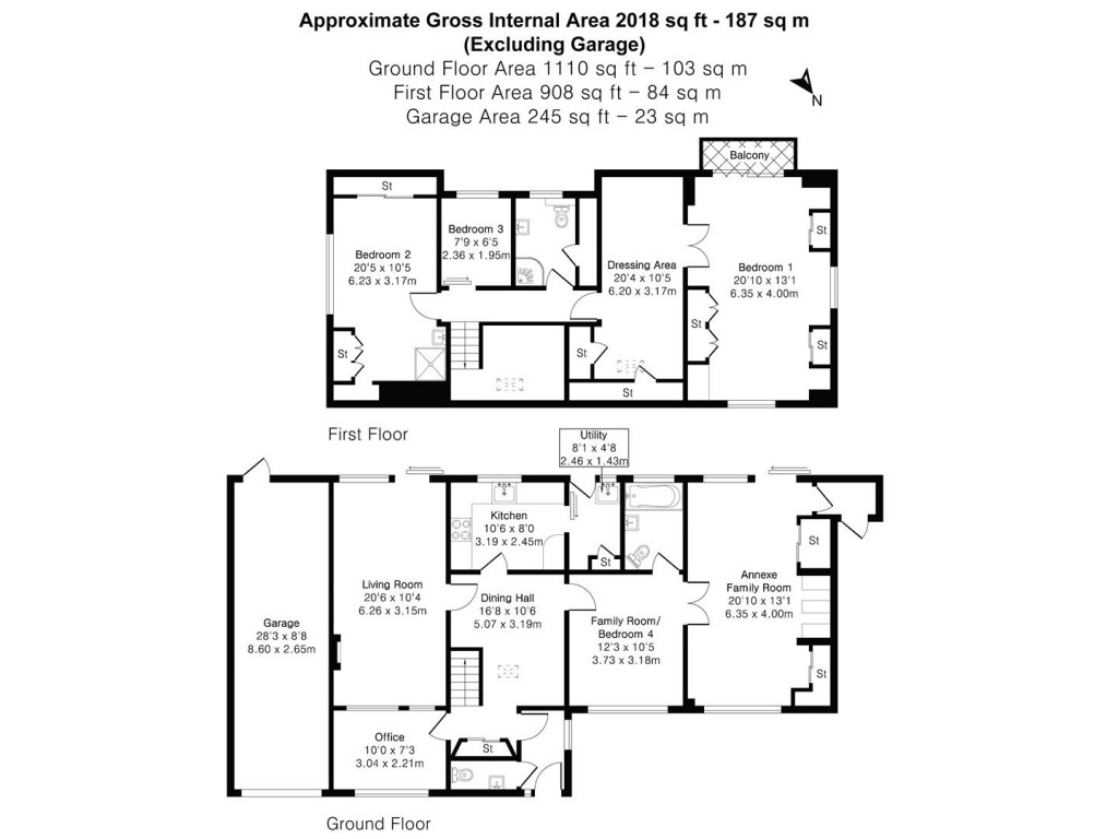 Floorplans For Vicarage Road, Waresley, Sandy