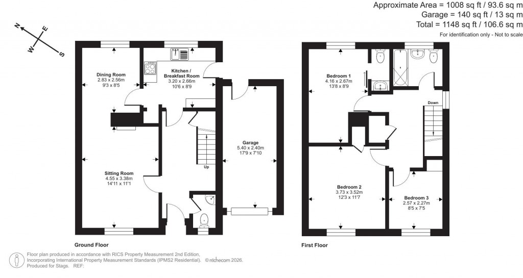 Floorplans For Huntham Close, Stoke St. Gregory, Taunton