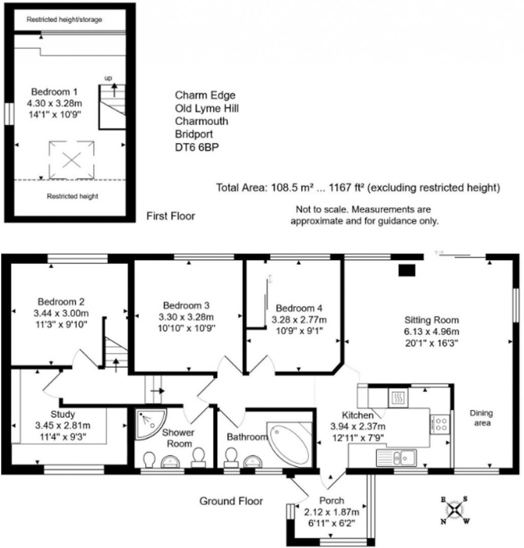 Floorplans For Old Lyme Hill, Charmouth, Bridport