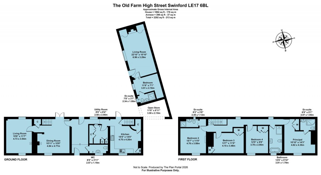 Floorplans For High Street, Swinford, Lutterworth, LE17