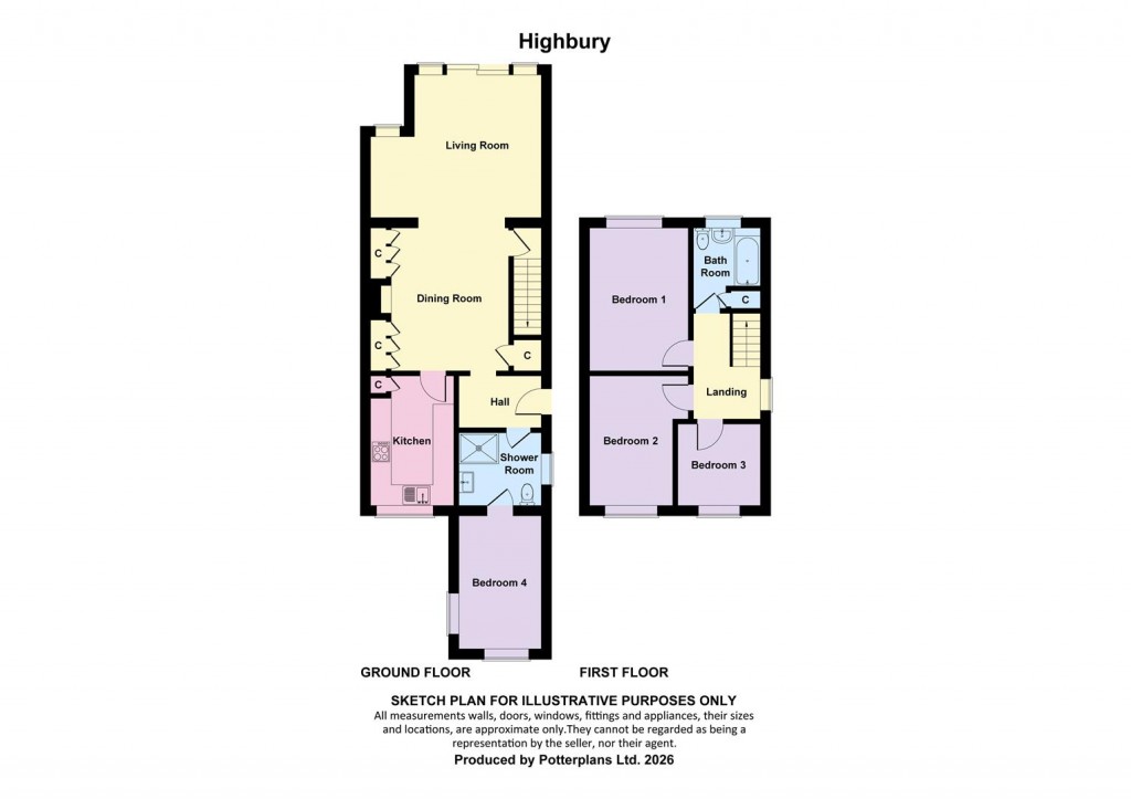 Floorplans For Freshwater,Isle of Wight
