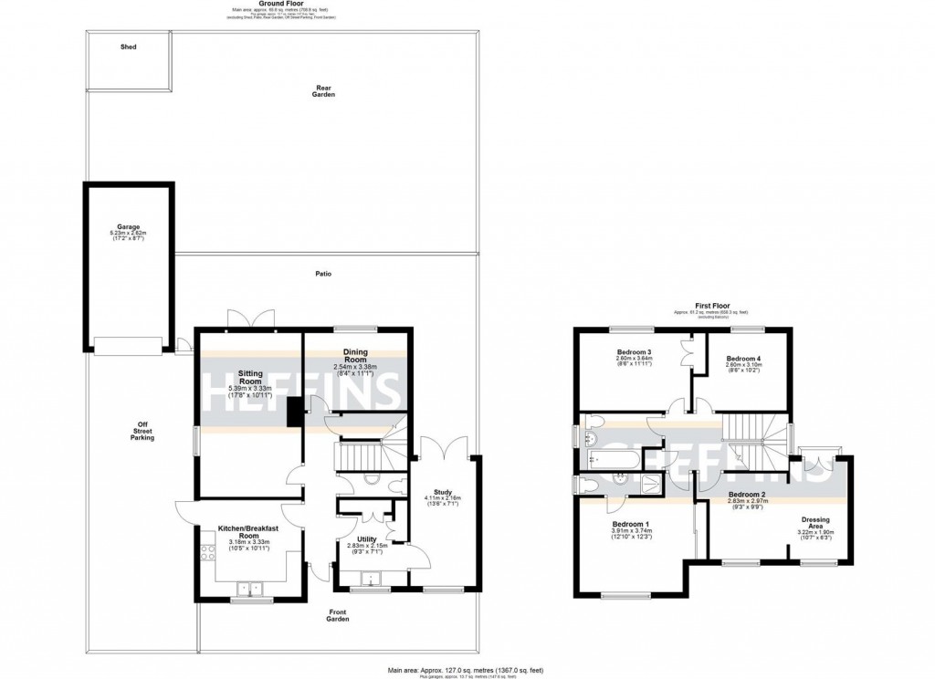Floorplans For Ward Way, Witchford, Ely