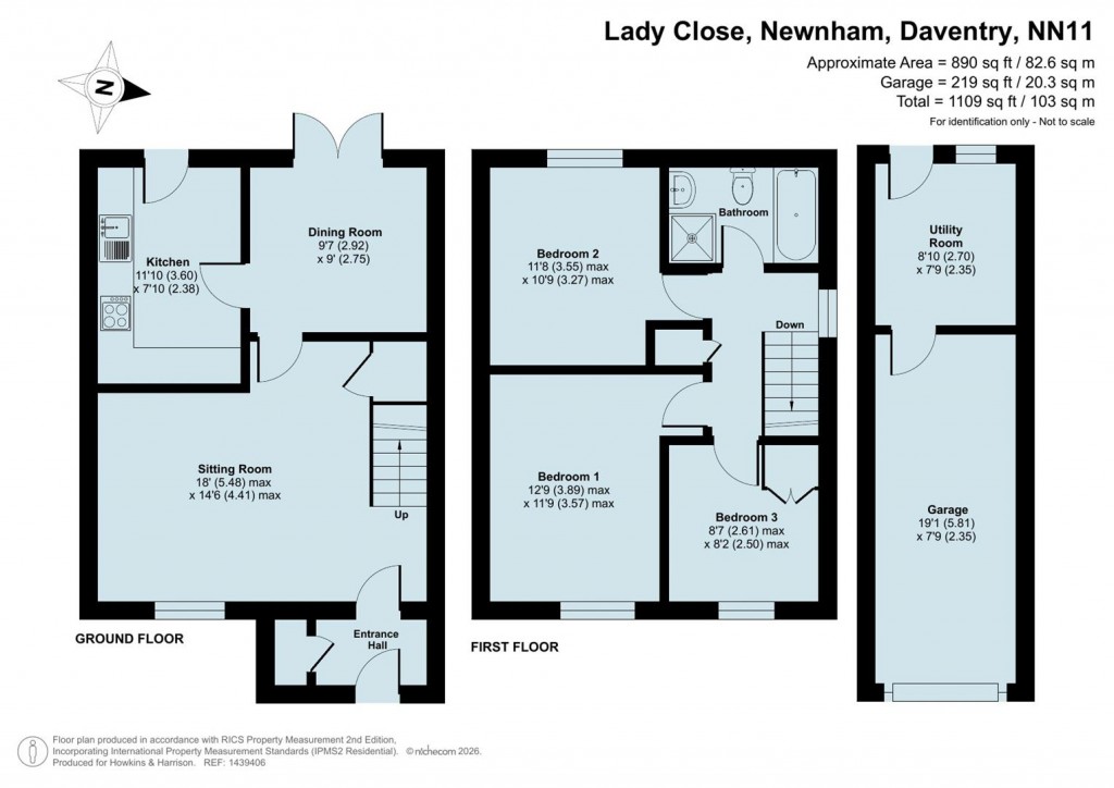 Floorplans For Lady Close, Newnham, NN11