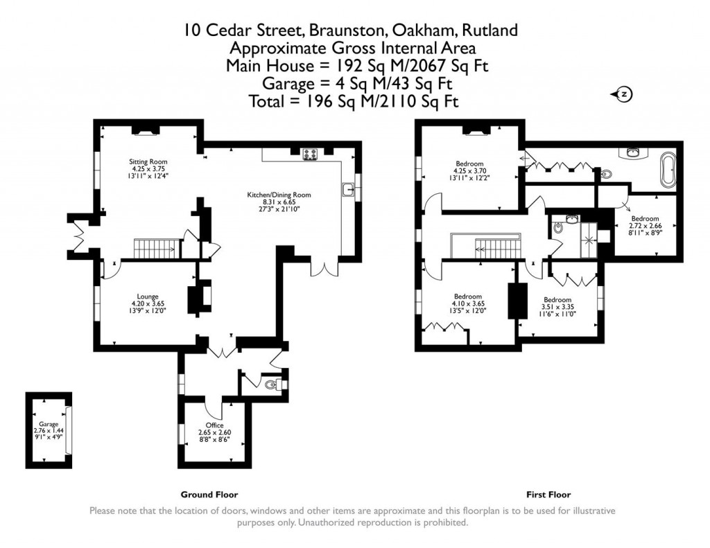 Floorplans For Cedar Street, Braunston, Rutland