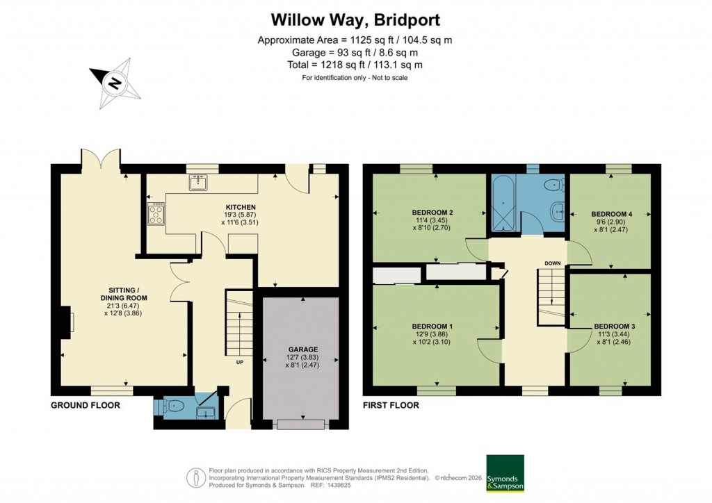 Floorplans For Willow Way, Bridport
