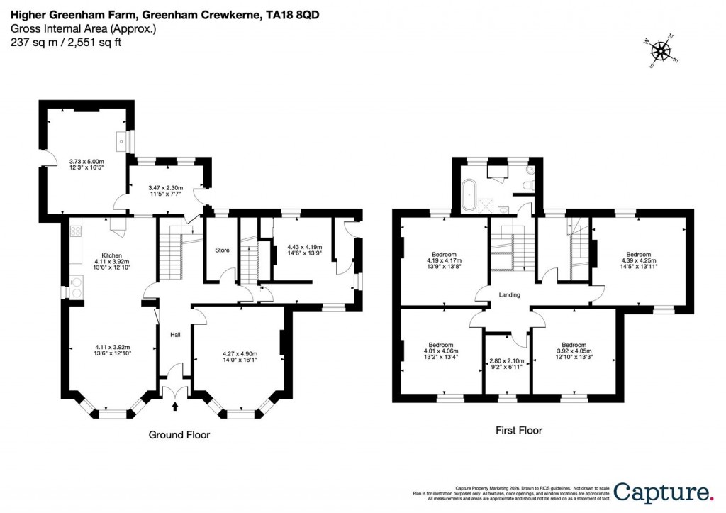 Floorplans For Part of Higher Greenham Farm, Greenham, Crewkerne