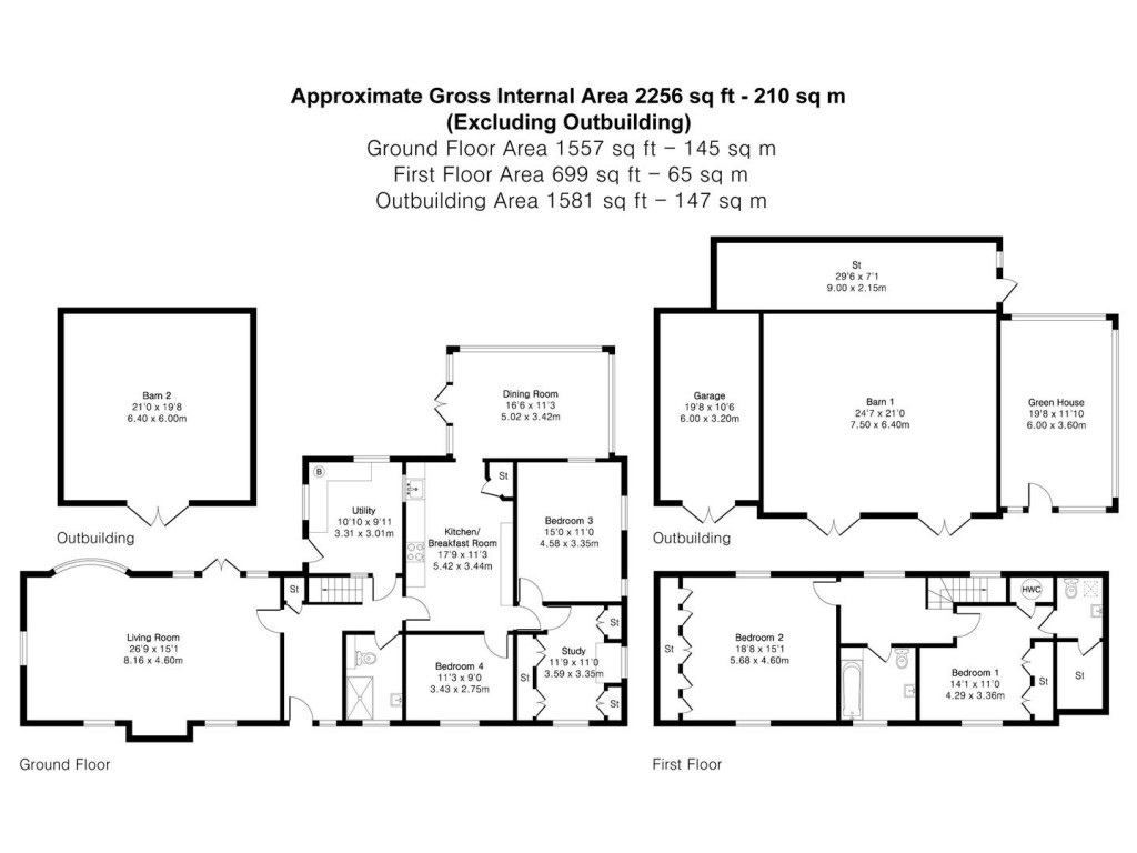 Floorplans For Langley Lower Green, Saffron Walden