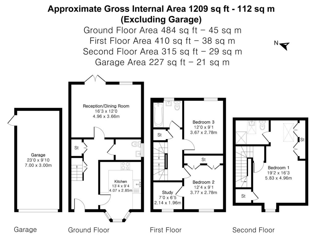 Floorplans For Howland Close, Saffron Walden